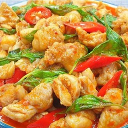 ผัดพริกแกงไก่(กับข้าว)