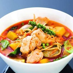 แกงป่าไก่ กับข้าว