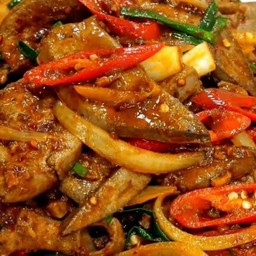 ผัดพริกเผาตับ(กับข้าว)
