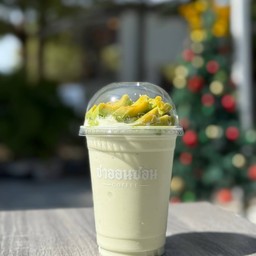 กล้วยผม+อะโวคาโด+นมสด ปั่น สมูทตี้