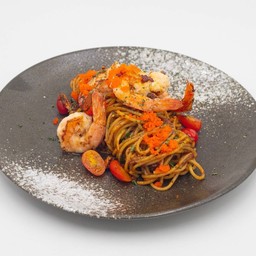 สปาเก็ตตี้น้ำพริกไข่กุ้ง