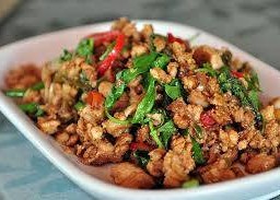 กระเพราหมู (เป็นกับ)