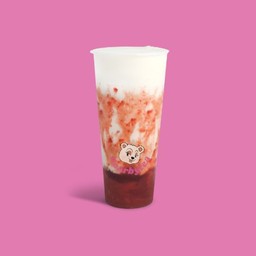 นมสดสตรอว์เบอร์รี่โยเกิร์ตปั่นพรีเมียม