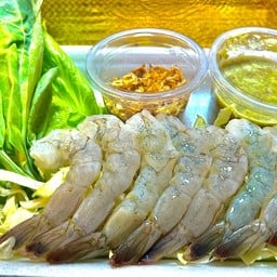 กุ้งแช่น้ำปลา 10 ตัว หอมเจียว