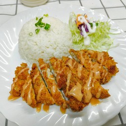 ไก่ทอดราดซอสมะนาว