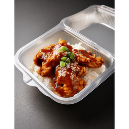 ข้าวไก่ทอดเกาหลีหน้าซอสกระเทียม