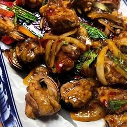 ข้าว ผัดพริกป่น ซี่โครงหมู