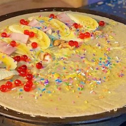 วานิลลา+กล้วยหอม+เยลลี่แดง+แฮมไก่+เม็ดมะม่วง+rainbow