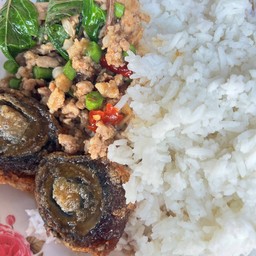กะเพราไข่เยี่ยวม้า