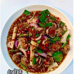 ยำหอยแครงสดๆ ตัวใหญ่