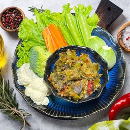 น้ำพริกแจ่วปลาร้า (ชุดพร้อมผัก)