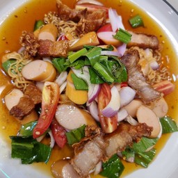 ยำวุ้นเส้นทะเล  กุ้ง + ปลาหมึกสาย