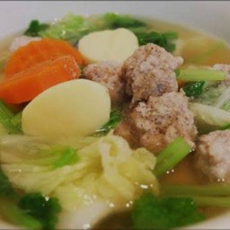 แกงจืดเต้าหู้หมูสับ + ข้าว
