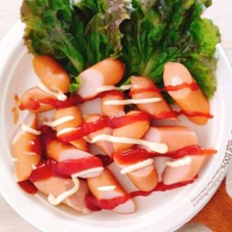 ไส้กรอกหั่นชิ้น