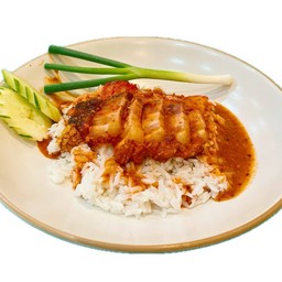 ข้าวหมูกรอบ+ไข่