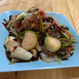 ตำเส้นเล็ก กุ้งสดใส่หอยเชอรี่