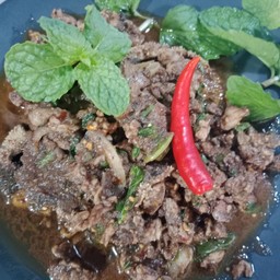 ลาบเนื้อคั่วสุก
