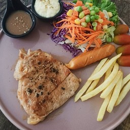 สเต็กไก่พริกไทยดำ