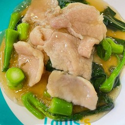 เส้นหมี่ขาวราดหน้าหมู