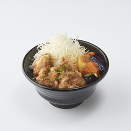 ข้าวหน้าไก่ทอด ซอสงากระเทียม