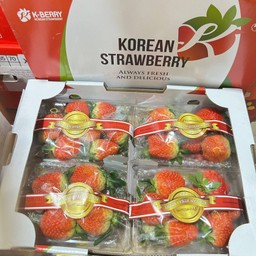 สตอเบอรี่เกาหลี ยกลัง 4 แพ็คละ 330 กรัม
