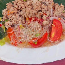 ยำเส้นแก้วหมูสับล้น
