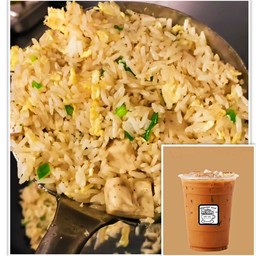 เซ็ตข้าวผัดหมูยอ+เครื่องดื่ม1แก้ว