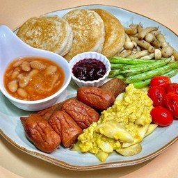 Vegan Breakfast Set with Orange Juice
