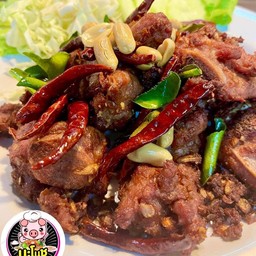 แหนมกระดูกหมูทอด