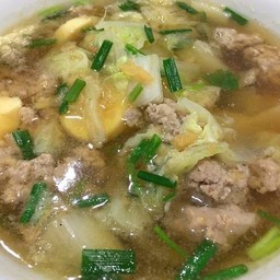 ต้มจืดผักกาดขาวใส่เต้าหู้ไข่