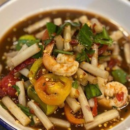 ตำไหลบัว+กุ้งสุก