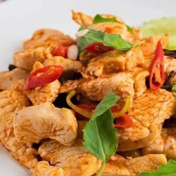 ผัดพริกแกง กับข้าว