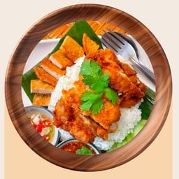 ข้าวหน้าไก่ทอด