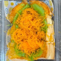 ปังปิ้ง สังขยาใบเตย ฝอยทอง (2แผ่น)