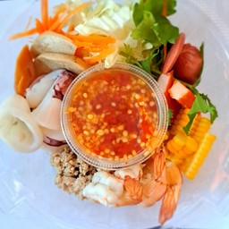 ยำวุ้นเส้นหมูสับหมูยอ