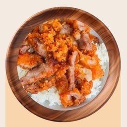 ข้าวสันคอหมูทอด