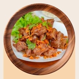 ข้าวซี่โครงหมูทอด