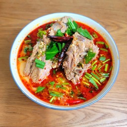 เล้งแซ่บ (น้ำข้น) + ข้าวสวย