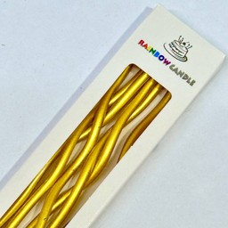 เทียนเกลียว สีทอง