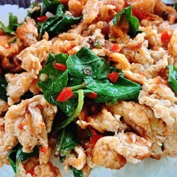 ผัดพริกแกง ราดข้าว (เลือกใส่ได้ตามใจ)