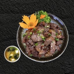 ข้าวเนื้อทอดสไตล์ญี่ปุ่น+ซุปมิโซะ