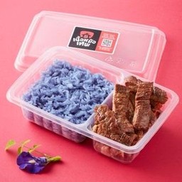 เนื้อหม้อเทพ (ทอด) + ข้าวเหนียว