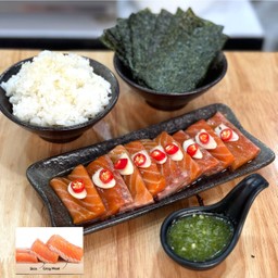 เซ็ตบราวน์(Grey Meatส่วนนี้จะติดกับหนังปลา)ดองน้ำปลากวน 120กรัม