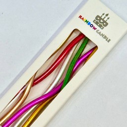 เทียนเกลียว สีรุ้ง