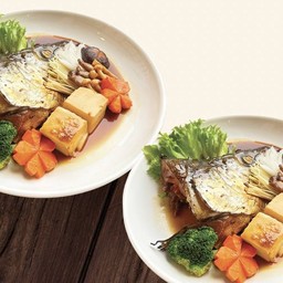 โปรโมชั่น! หัวปลาแซลมอนต้มซีอิ๊ว 1 แถม 1