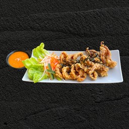 ปลาหมึกชุบแป้งทอด