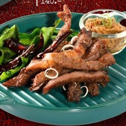 หมูปลาร้าทรงเครื่องแดดเดียว Sun Dried Fermented Pork