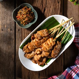 หมูปิ้ง 15 ไม้ + น้ำพริกปลาทู 1 กระปุก