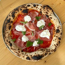 Prosciutto di Parma with stracciatella