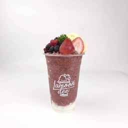 มิกซ์เบอรี่+กล้วย+โยเกิร์ต+เคล (เมนูสุขภาพ)